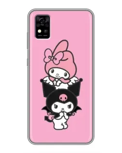Чехол для ZTE Blade A31 с картинкой «My Melody и Kuromi»