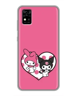 Чехол для ZTE Blade A31 с картинкой «Kuromi и My Melody»