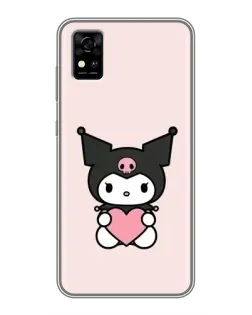 Чехол для ZTE Blade A31 с картинкой «Kuromi и сердце»