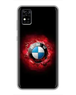 Чехол для ZTE Blade A31 с картинкой «Логотип BMW — вспышка»