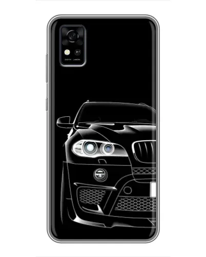 Чехол для ZTE Blade A31 с картинкой «Темный силуэт BMW»