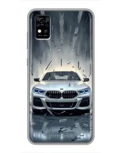 Чехол для ZTE Blade A31 с картинкой «BMW в свете фар»