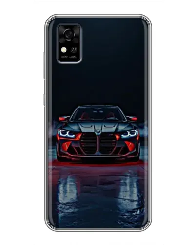 Чехол для ZTE Blade A31 с картинкой «BMW на мокрой дороге»