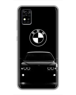 Чехол для ZTE Blade A31 с картинкой «BMW — взгляд из темноты»