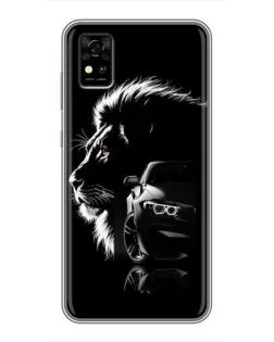 Чехол для ZTE Blade A31 с картинкой «BMW и лев»