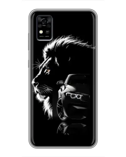 Чехол для ZTE Blade A31 с картинкой «BMW и лев»