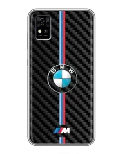 Чехол для ZTE Blade A31 с картинкой «Эмблема BMW и карбон»