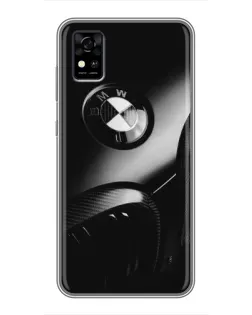 Чехол для ZTE Blade A31 с картинкой «Эмблема BMW — макро»
