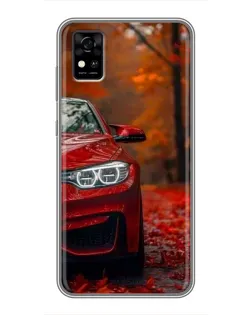Чехол для ZTE Blade A31 с картинкой «Осенняя BMW M4»