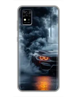 Чехол для ZTE Blade A31 с картинкой «BMW M-Power — абстракция»