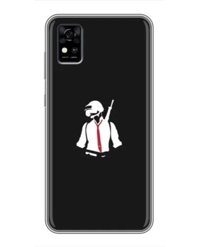 Чехол для ZTE Blade A31 с картинкой «PUBG — силуэт воина» Чехол для ZTE Blade A31 с картинкой «PUBG — силуэт воина»