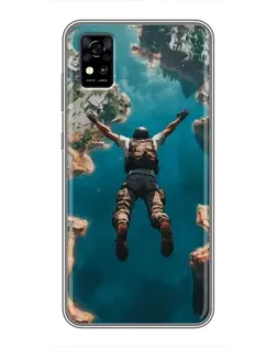 Чехол для ZTE Blade A31 с картинкой «PUBG — свободное падение»