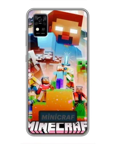 Чехол для ZTE Blade A31 с картинкой «Minecraft герои игры»