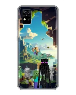 Чохол для ZTE Blade A31 з картинкою «Ендермен у лісі»