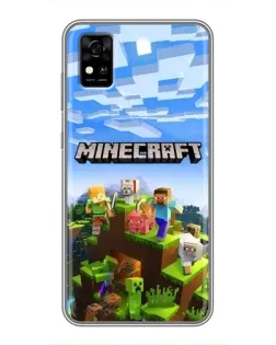 Чохол для ZTE Blade A31 з картинкою «Minecraft класичний світ»