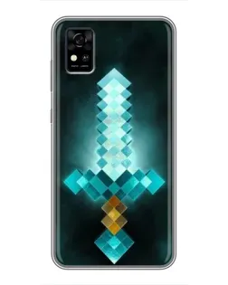 Чохол для ZTE Blade A31 з картинкою «Алмазний меч неон»