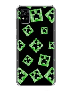Чохол для ZTE Blade A31 з картинкою «Паттерн з кріперами»