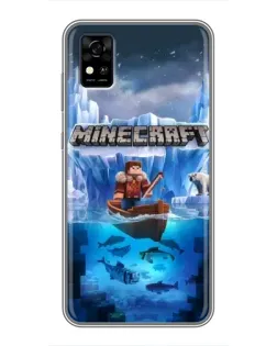 Чохол для ZTE Blade A31 з картинкою «Minecraft льодянийсвіт»