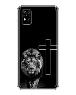 Чехол для ZTE Blade A31 с картинкой «Лев и Крест»