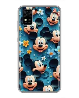 Чехол для ZTE Blade A31 с картинкой «Паттерн Микки и Минни»