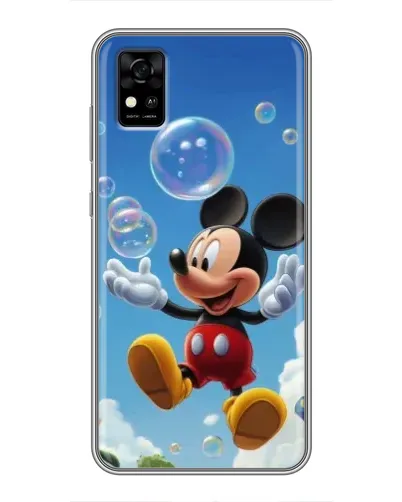 Чехол для ZTE Blade A31 с картинкой «Mickey и мыльные пузыри»