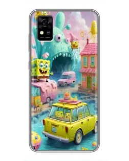 Чехол для ZTE Blade A31 с картинкой «Монстр-трак приключения»