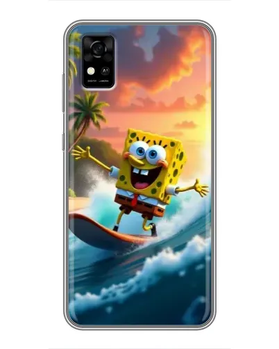 Чехол для ZTE Blade A31 с картинкой «Губка Боб серфингист» Чехол для ZTE Blade A31 с картинкой «Губка Боб серфингист»