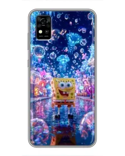 Чехол для ZTE Blade A31 с картинкой «Неоновый океан»