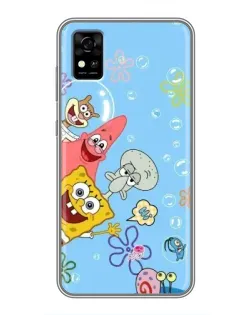 Чехол для ZTE Blade A31 с картинкой «Веселые пузырьки»