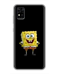 Чехол для ZTE Blade A31 с картинкой «Классический Губка Боб»