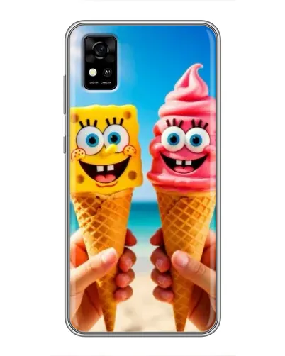 Чехол для ZTE Blade A31 с картинкой «Спанч Боб мороженое» Чехол для ZTE Blade A31 с картинкой «Спанч Боб мороженое»