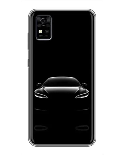 Чехол для ZTE Blade A31 с картинкой «Силуэт Tesla Night»