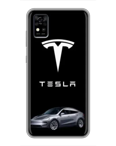 Чехол для ZTE Blade A31 с картинкой «Tesla Model Y»