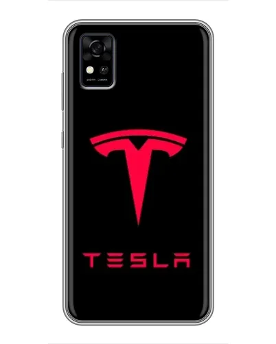 Чехол для ZTE Blade A31 с картинкой «Tesla Red Logo»