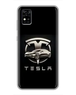 Чохол для ZTE Blade A31 з картинкою «Tesla — срібне авто» Чохол для ZTE Blade A31 з картинкою «Tesla — срібне авто»