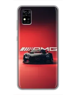 Чехол для ZTE Blade A31 с картинкой «Mercedes AMG — красная линия»