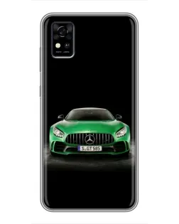 Чехол для ZTE Blade A31 с картинкой «Mercedes — неоновый лого»