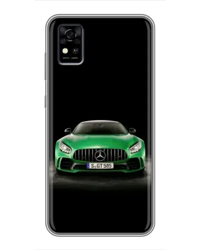 Чехол для ZTE Blade A31 с картинкой «Mercedes — неоновый лого»