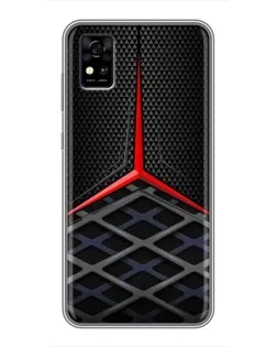 Чехол для ZTE Blade A31 с картинкой «Mercedes Carbon Grid»