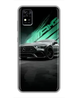 Чехол для ZTE Blade A31 с картинкой «Темный Mercedes AMG»