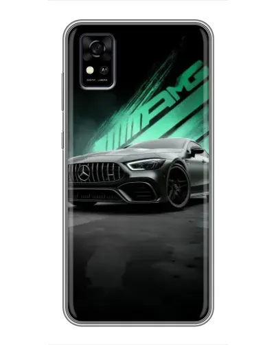 Чехол для ZTE Blade A31 с картинкой «Темный Mercedes AMG»