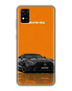 Чехол для ZTE Blade A31 с картинкой «Оранжевый Mercedes AMG»