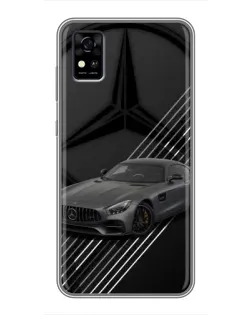 Чехол для ZTE Blade A31 с картинкой «Mercedes AMG — графика»