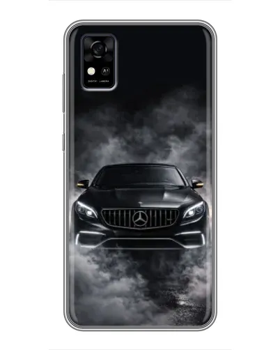 Чехол для ZTE Blade A31 с картинкой «Mercedes в дыму»
