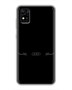 Чехол для ZTE Blade A31 с картинкой «Audi — световой подпись»