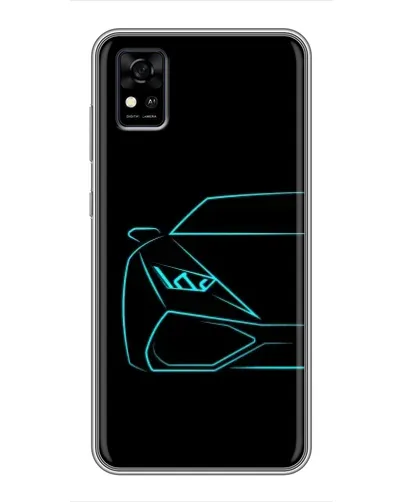 Чехол для ZTE Blade A31 с картинкой «Голубой силуэт Lamborghini» Чехол для ZTE Blade A31 с картинкой «Голубой силуэт Lamborghini»
