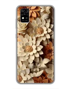 Чохол для ZTE Blade A31 з картинкою «Бежевий флористичний декор» Чохол для ZTE Blade A31 з картинкою «Бежевий флористичний декор»