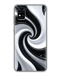 Чехол для ZTE Blade A31 с картинкой «Черно-белая спираль»