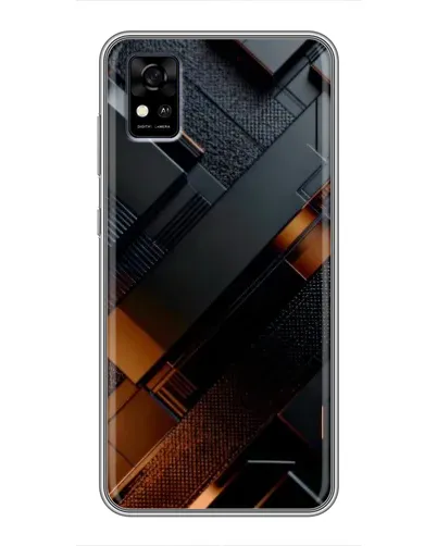 Чехол для ZTE Blade A31 с картинкой «Черные геометрические блоки» Чехол для ZTE Blade A31 с картинкой «Черные геометрические блоки»