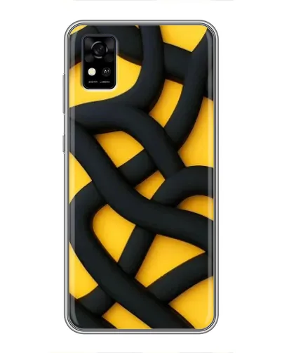 Чехол для ZTE Blade A31 с картинкой «Черное желтое переплетение» Чехол для ZTE Blade A31 с картинкой «Черное желтое переплетение»